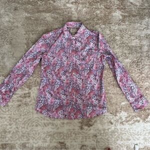 Banana Republic preppy Red,White,Blue Paisley Shirt Women’s S